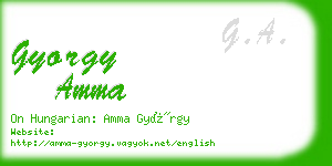 gyorgy amma business card